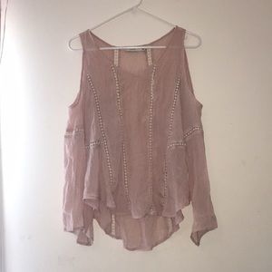 Light pink long sleeve blouse